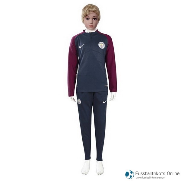 Manchester City Trainingsanzug Kinder 2017-18 Blau Lila Fussballtrikots Günstig